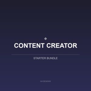 Content Creator Starter Bundle